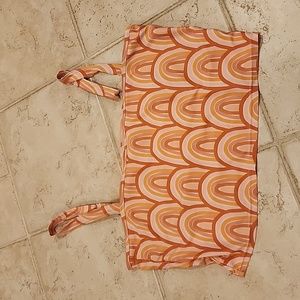 KortniJeane rainbow ladder back swim top